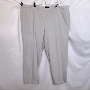Lafayette 148 Light Gray Wool Blend Bleecker Straight Leg Trousers.  Size 24
